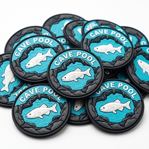 Parches de goma personalizados para moral, insignias de PVC azules 3D con efecto de relieve, resistentes a la compresión, para actividades al aire libre y espeleología - Product Image 5