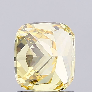 Diamante amarillo vibrante cultivado en laboratorio, corte cojín, gema suelta, brillo radiante, pieza de joyería fina de lujo elegante, certificado. - Product Image 5