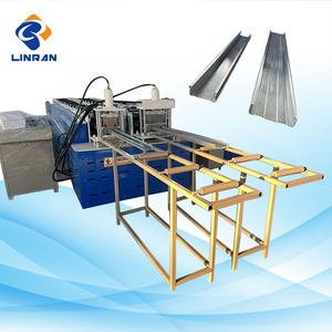 Doppelkopf-Stahlschienen-Bolzen-Pfettenkiel-Eck-Kaltwalzform maschine für L-Winkel-Eisen kiel mit Kern motor komponente - Product Image 4