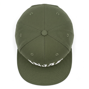 Casquette Snapback à visière plate vert olive avec logo brodé 3D personnalisé, 6 panneaux structurés en sergé de coton, style Hip Hop Streetwear, OEM - Product Image 4