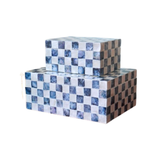 Modern Style Mother of Pearl Decorative <b>Boxes</b> for Home Decor Handcrafted MOP Storage Box Organizer from Vietnam - Product Image 1