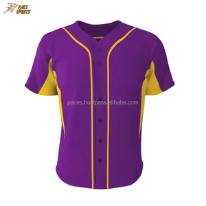 Vente en gros Maillot de baseball personnalisé respirant avec étoiles et rayures Vêtements de sport personnalisés pour équipe t-shirts sublimés - Product Image 4