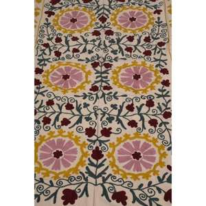 Boho Vintage Handmade Kantha Suzani <b>Quilt</b> Cotton Floral Embroidered Eco-Friendly Washable All-Season Bedspread Indian <b>Throw</b> - Product Image 3