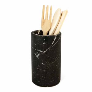 Modern Blacks Marble Spoon Holder <b>Kitchen</b> Countertop Standing Cutlery <b>Storage</b> holder At Reasonable Price - Product Image 3