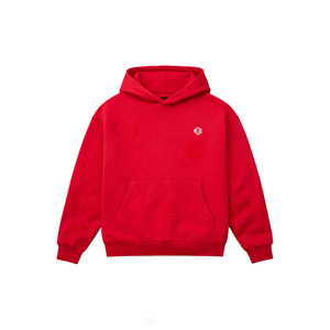 เสื้อฮู้ดดี้ผ้าฝ้ายฟลีซพรีเมียมลายหัวใจนูนแบบกำหนดเองสำหรับผู้ชาย ทรงโอเวอร์ไซส์ สตรีทแวร์ โลโก้สั่งทำ ขายส่ง ODM - Product Image 3