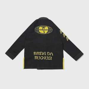 Chaqueta de Kung Fu Shaolin Negra y Amarilla con Logotipo Bordado en la Parte Delantera, Ropa de Artes Marciales para Hombre, Corte Regular, Estilo Adulto - Product Image 5