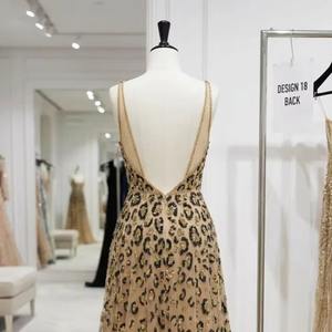 Vestido de Noche de Diseñador al por Mayor con Lentejuelas Neón Bordadas Vanguardistas, Vestido de Fiesta de Alta Costura para Pasarela y Eventos - Product Image 2