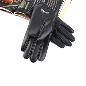 Gants en cuir PU pour homme et femme, imperméables, chauds, pour l'hiver, le cyclisme, la conduite, les motos, avec écran tactile - Product Image 5