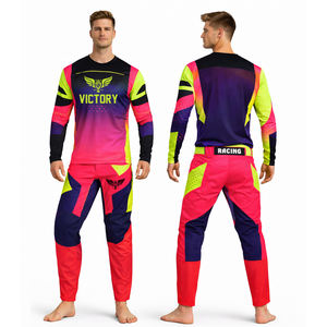 Ensemble maillot et pantalon unisexe de motocross, équipement de course MX Enduro, tenue de moto tout-terrain et VTT, vêtements respirants haute performance - Product Image 1
