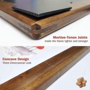 Wood Photo <b>Frames</b> Made of Solid Wood Display Pictures 4x6 with Mat or <b>5x7</b> Without Mat, Wall Hanging and Tabletop Standing - Product Image 4