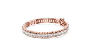 Pulsera de Diamantes en Oro de 9K, Corte Esmeralda, 12ct, Diamantes Naturales, Joyería Fina de Lujo, Regalo para Mujer, Boda, Fiesta - Product Image 1