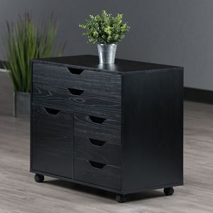 Halifax sistema armadio nero Organizer con 3 piccoli e 2 ampi cassetti ampio armadio di stoccaggio - Product Image 2