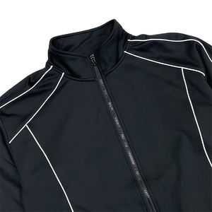 Custom Logo Premium Stretch 100% Cotton Zip <b>Jacket</b> Regular Fit Tech Suit Lightweight Acid Wash High Quality Casual Leisurewear - Product Image 4