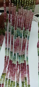 Perles facettées en tourmaline naturelle de haute qualité, taille 3mm-4mm, pour la fabrication de bijoux M.Y. Pierres précieuses certifiées par des tiers - Product Image 2