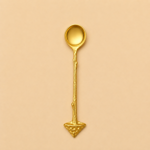Modern Gold Plated Stainless Steel Dessert Fork Floral Handle Elegant Pastry Fork Premium Tableware Giftware - Product Image 2