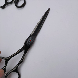 Black <b>Barber</b> Scissor <b>Set</b> Custom Brand Professional Hairdresser Shears Thinning Scissors Kit Salon <b>Barber</b> Shop Cutting Tools - Product Image 3
