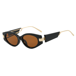Custom Logo 2025 Hot Selling Fashion Women's <b>Retro</b> Trendy Square Side Sun Glasses UV400 Cat Eye <b>Sunglasses</b> Light Weight - Product Image 3