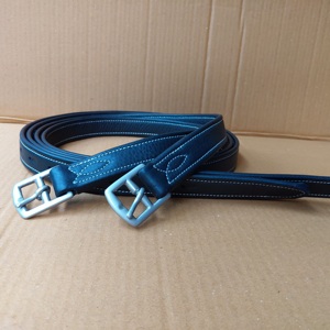 Equestrian Saddle Horse Stirrups Leather Straps English Saddle Stirrupa Straps Soft Cow Leather Stirrups Strap - Product Image 2