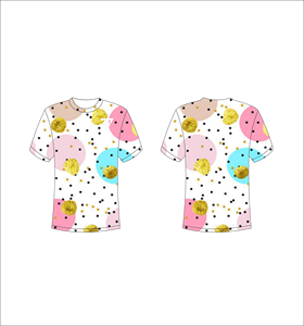 เสื้อยืดผู้ชายสีขาวลายจุด แขนสั้น คอกลม ทรงปกติ ผ้าโพลีเอสเตอร์ถัก 100% - Product Image 1
