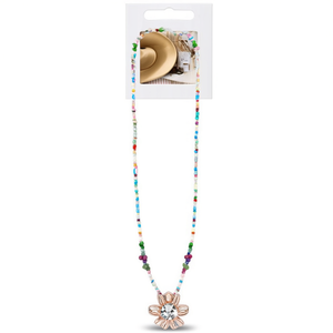 Z. Collana di Moda con Perline 70Cm, Design Floreale con Cristalli e Strass, Gioiello Unisex da Regalo - Product Image 2