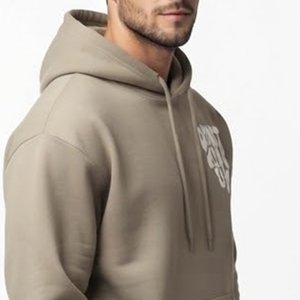 Sudadera con Capucha Personalizada para Hombre, de Alta Venta, con Estampado 'Don't Give Up', de Algodón French Terry, Informal, para Otoño, con Logotipo Frontal Regular - Product Image 4
