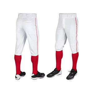 Vêtements de sport respirants, confortables, durables et à séchage rapide, imprimés de couleurs vives, personnalisés, avec un bas à rayures fines, style baseball. - Product Image 4