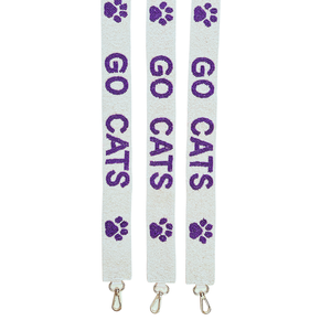 Go Big Orange Beaded And <b>Sequins</b> Sports Theme Purse Strap for Party & Back to School Personalized Clear Bag Accessory - Product Image 4