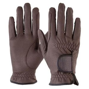 Gants d'équitation d'hiver pour hommes de haute qualité, personnalisés, à doigts entiers, fermeture auto-agrippante, en cuir respirant - Product Image 5