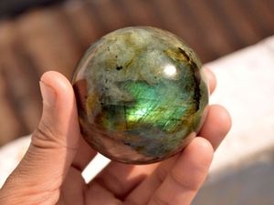 Cristales de Labradorita Natural de Alta Calidad en Forma de Esfera, Decoración para el Hogar, Regalos y Sanación Energética, Otras Artesanías de Cristal - Product Image 4