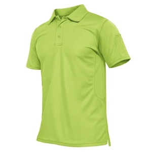 Polo de Manga Corta para Hombre, Color Sólido, Tejido, Corte Regular, Diseño con Botones, Color Verde Azulado Claro - Product Image 3