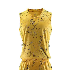 Uniforme Deportivo de Baloncesto para Hombre, Diseño Moderno, Alto Rendimiento, Estampado Sublimado Amarillo - Product Image 3