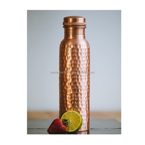 Reusable <b>Copper</b> <b>Drinking</b> <b>Bottle</b> with Lid Unisex Boiling Water Applicable Eco-Friendly for Natural Hydration & Gift Giving - Product Image 1