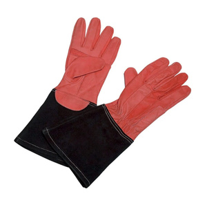Gants de soudage TIG en cuir de chèvre et croûte de cuir de vache renforcés de qualité supérieure, ignifuges, pour la sécurité industrielle et la lutte contre les incendies - Product Image 3