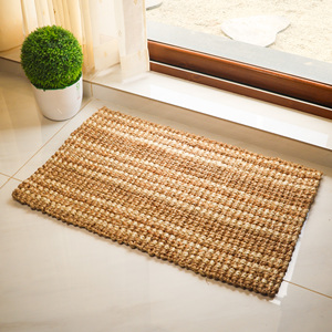 Alfombra de Yute Natural Tejida a Mano, Alfombra Rústica Texturizada de Yute, Alfombra Ecológica para Puerta, Alfombra de Fibra para Decoración del Hogar - Product Image 1