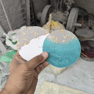 Luxury <b>Resin</b> Coaster Custom <b>Epoxy</b> Drink Coaster Heat Resistant Home Decor <b>Table</b> Placemat coaster Wholesale for Home Bar - Product Image 6
