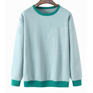 เสื้อสเวตเตอร์ถักสีฟ้าอ่อนแบบยูนิเซ็กซ์ คอกลม แขนยาว สีพื้น สวมใส่สบายทรงหลวม เหมาะสำหรับฤดูใบไม้ร่วง - Product Image 1