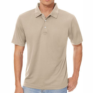 Polo homme uni à manches courtes en coton respirant, vêtement décontracté bleu, polos respirants pour garçons, haute qualité, uni - Product Image 3