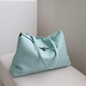 Designer Style Genuine <b>Leather</b> Tote Bag Women Large Capacity Shoulder <b>Purse</b> Real <b>Leather</b> Work Handbag Custom - Product Image 3
