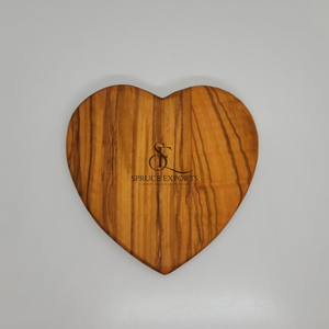 Heart-Shaped Wooden <b>Coaster</b> <b>Set</b>. Premium Natural Grain Olive Wood Love Drink Mats For Romantic Wedding Home Table Decor - Product Image 3