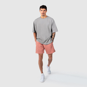Heavyweight 220 GSM Men's Hip Hop Jersey Breathable Oversized T-Shirt High Quality Custom Blank Tee Wholesale Plus Size T-Shirt - Product Image 6