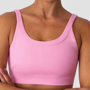 Nuevo Sujetador Deportivo para Mujer, Material Acanalado, Alta Elasticidad, Espalda de Yoga, Spandex, Almohadillas Extraíbles, Color Liso - Product Image 4