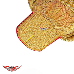 Epaulettes Bordadas KEW con Hilo Metálico Dorado, Accesorio de Estilo Personalizable de Lujo - Product Image 3