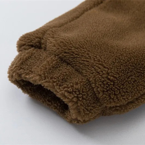 Veste d'hiver en polaire Sherpa à manches longues et fermeture éclair personnalisée, style streetwear, vente en gros - Product Image 5