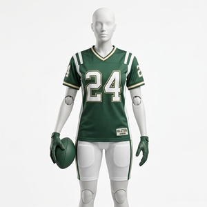 Maillot de football américain vert pour homme, personnalisé, taille 24, vêtements de sport, uniforme d'équipe, tenue de performance, vente en gros - Product Image 4