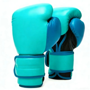 Gants de boxe gris en PU avec fermeture auto-agrippante, sangle de poignet réglable, entraînement pour adultes, unisexe - Product Image 6
