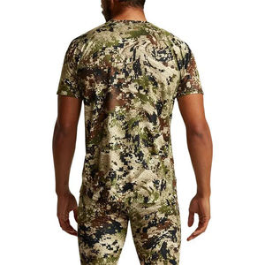 Factory High Quality Custom Men's Hunting Striped Print Full Sleeves T-<b>Shirts</b> with Zipper <b>Camping</b> Adventure - Product Image 4