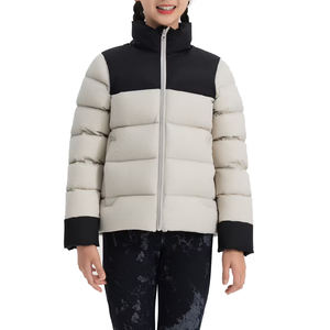 Chaqueta Acolchada Unisex con Bloques de Color, Cierre de Cremallera, Cortavientos, Abrigo de Invierno Casual con Cuello Alto, Relleno de Poliéster, Ajuste Regular - Product Image 5