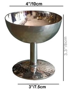 Stainless Steel Hammered Design Ice Cream Cup Dessert Serving Bowl for Ice Cream Fruit Pudding Snacks - Product Image 2
