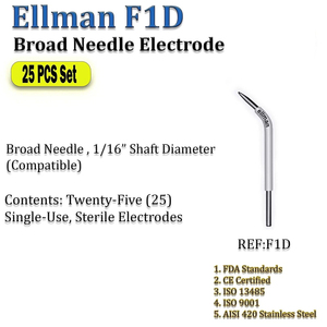 อิเล็กโทรดแบบเข็มกว้าง Ellman F1D - Twenty-Five (25) แบบใช้ครั้งเดียวทิ้ง CE - Product Image 1
