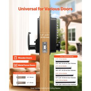 2.0 Code Upgrade Single-Sided Push Button Combination Keyless Entry Mechanical Keypad <b>Lock</b> for Door 4-7 Digits Code <b>Smart</b> <b>Locks</b> - Product Image 3